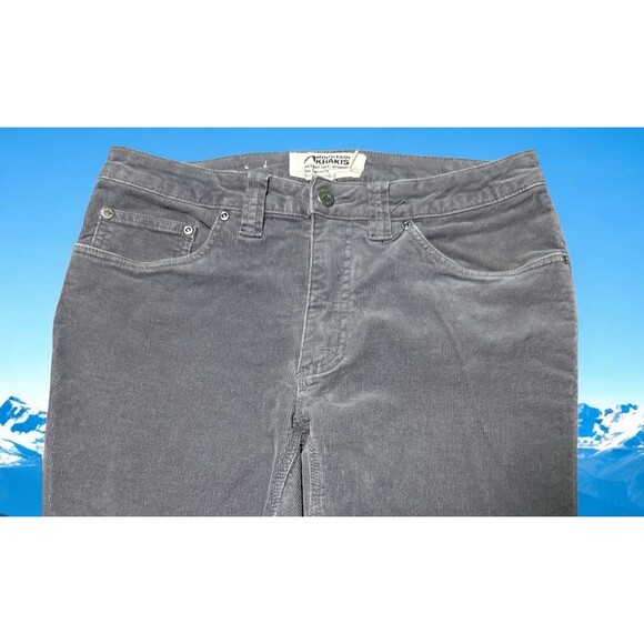 Mountain Khakis Pants Men’s Sz 34 x 30 Gray Corduroy Slim Tailored Fit - Picture 2 of 4